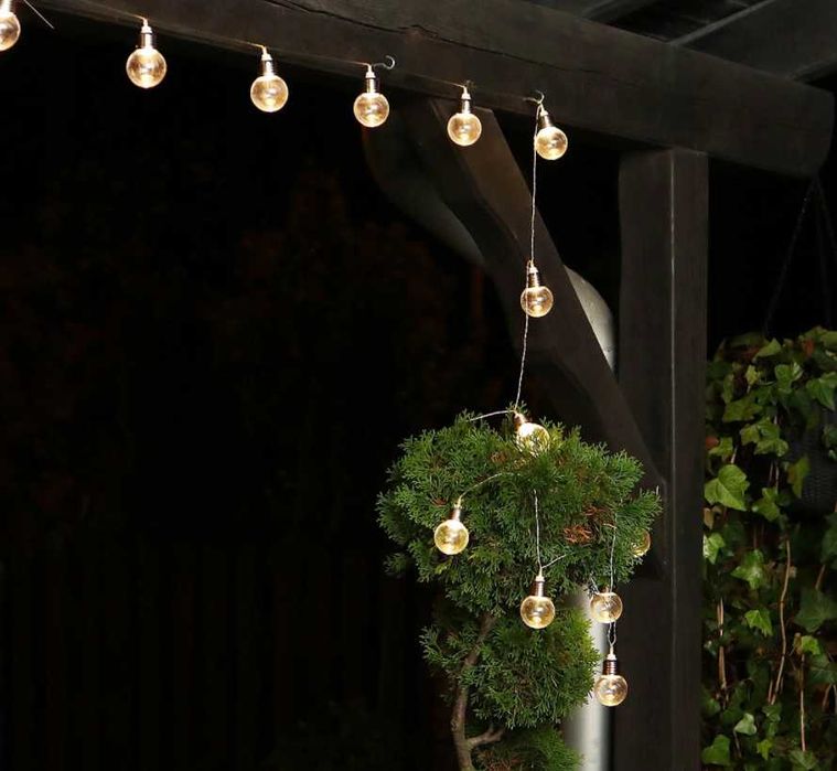 Girlanda OGRODOWA ŚWIETLNA 20 lampek led na baterie