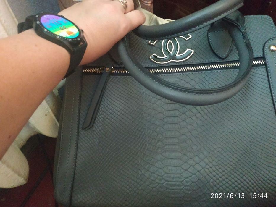 Сумка женская  темно серого цвета