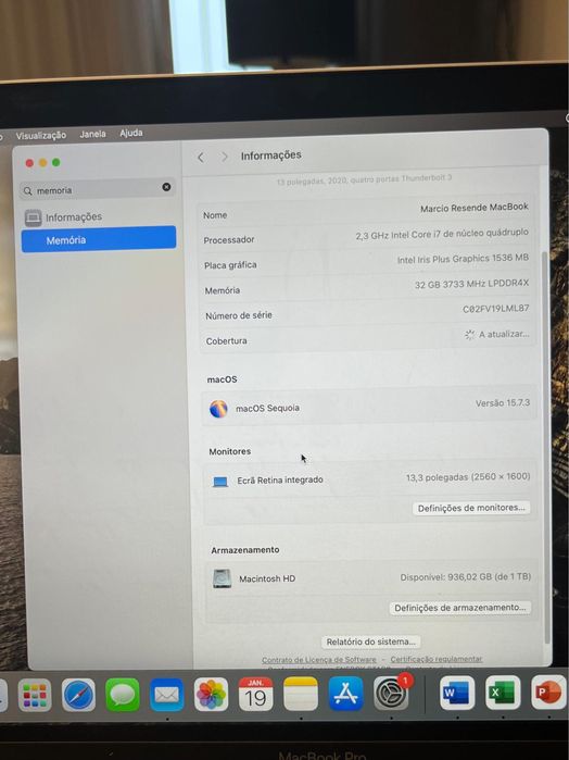 Apple MacBook Pro i7 ,32GB /1TB (2020)