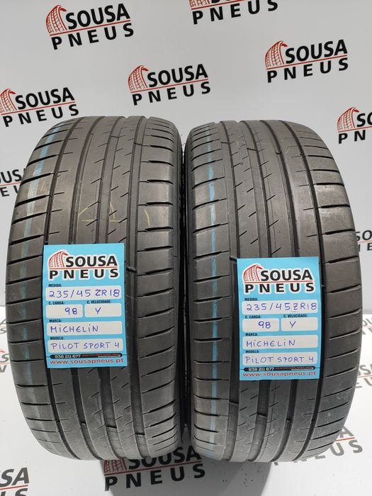 2 pneus semi novos 235-45ZR18