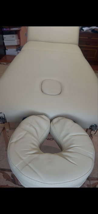 Łóżko Stół do masażu z regulacją blatu 60 cm beżowy