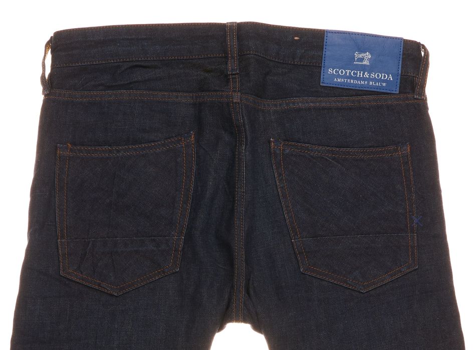 Spodnie Scotch & Soda Ralston Dark Blue W31 L32 Męskie Jeans Button
