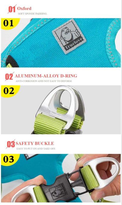 Шлейка TRUELOVE для собак котов нейлоновая сетка сетчатая мягкая