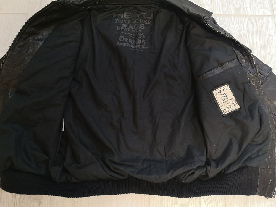 Мужская кожаная куртка HEYU DEVELOPED RAGS New Factern 00756 ITALY