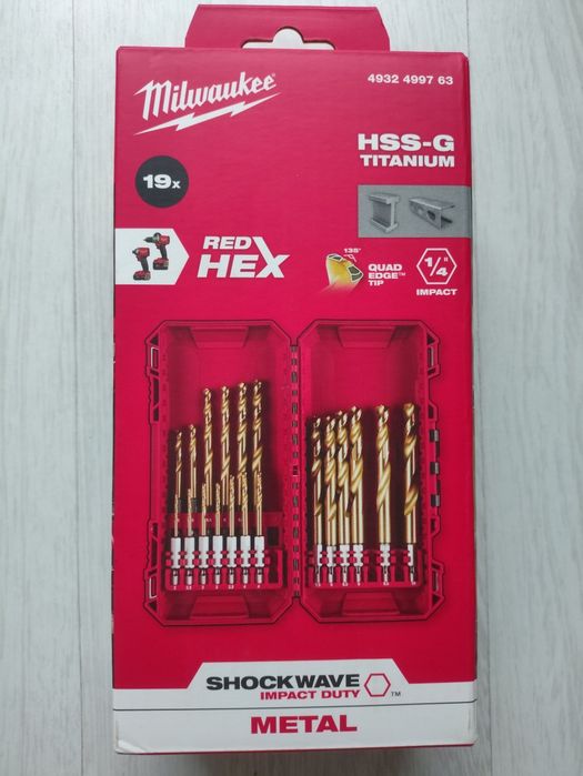 Kpl. Wierteł do metalu Milwaukee HEX SHW HSS--G