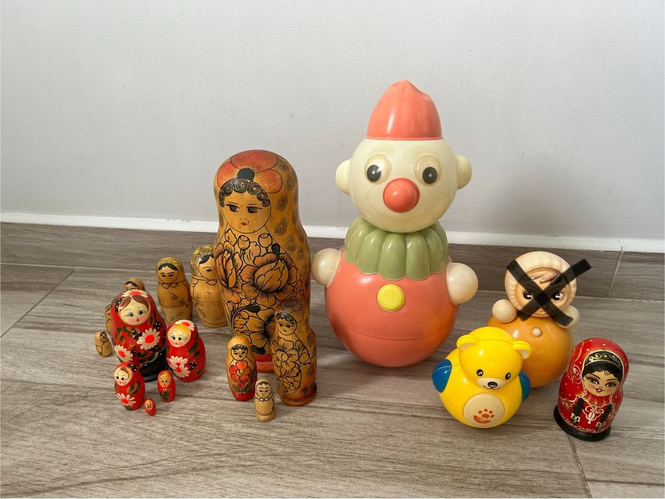 неваляшка СССР   целлулоид   14см матрешка