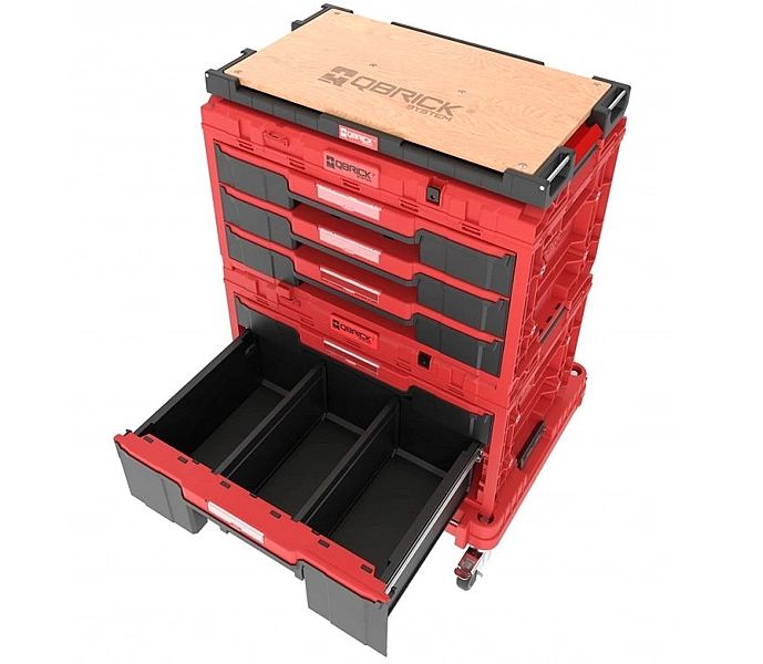 Mobilne Skrzynie Narzędziowe Z Szufladami Qbrick One Workshop Drawers