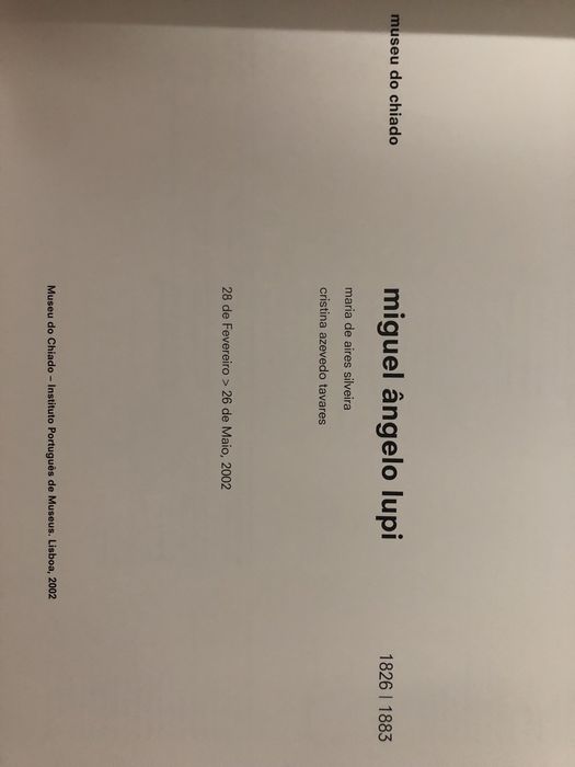 Miguel Angelo Lupi grande livro exposicao 2002