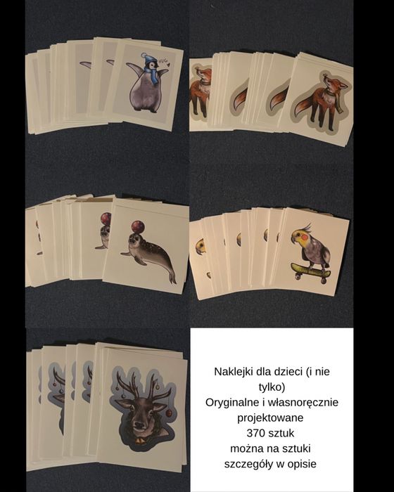 Naklejki 370 sztuk