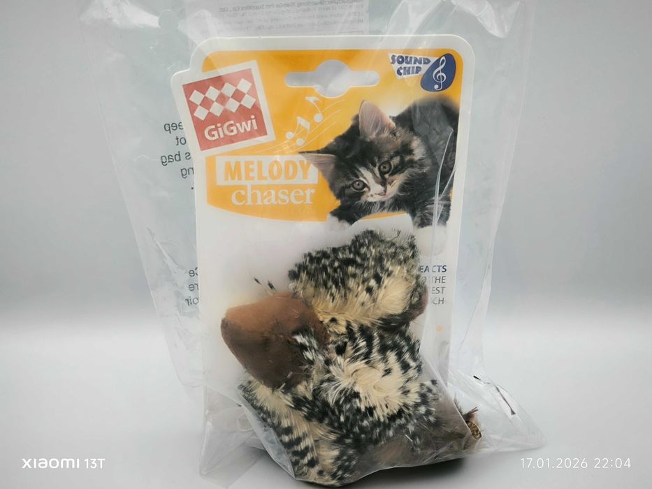 GiGwi Melody Chaser zabawka dla kota ptak z dźwiękiem