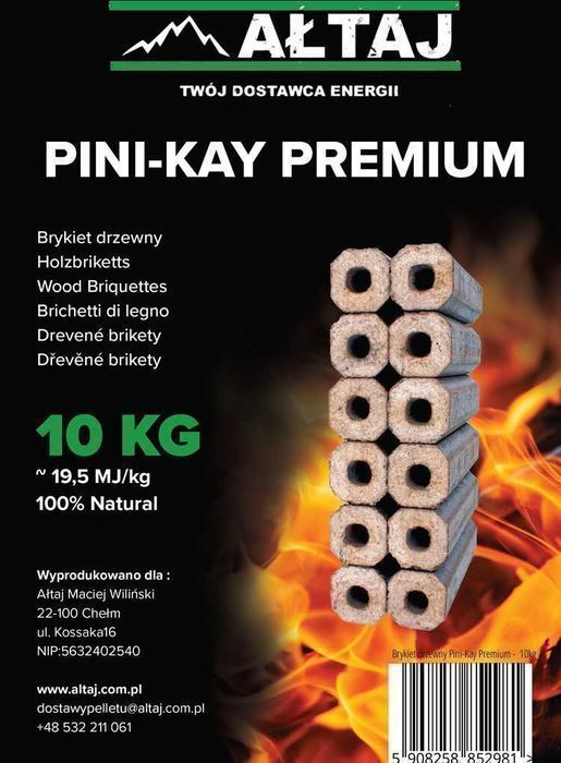 Brykiet drzewny Ałtaj Pini-Kay - Piła i okolice Transport GRATIS