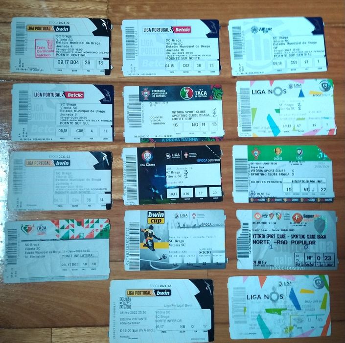 Bilhetes jogos SC Braga