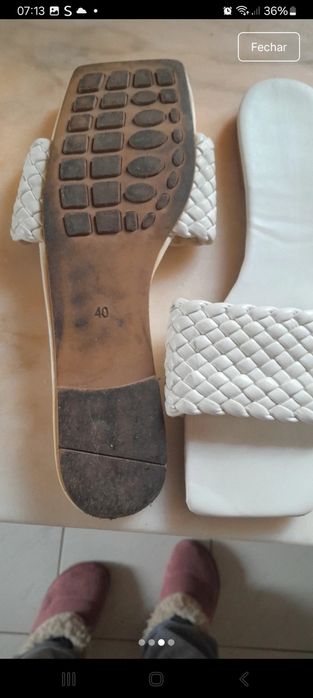 Sandalias flip/flop brancas 40