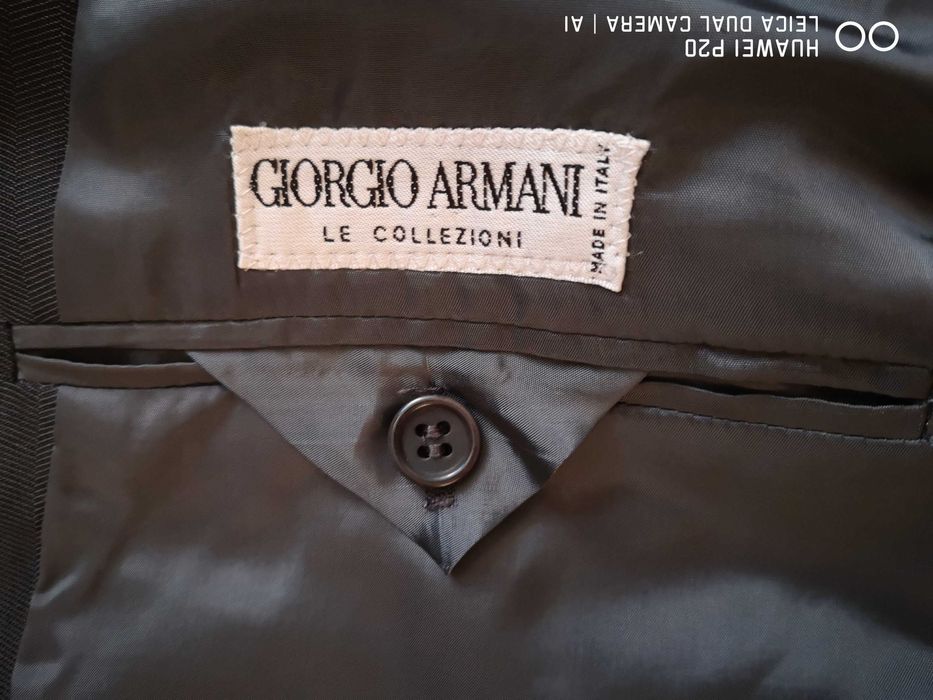 Giorgio Armani чоловічий піджак вовна+шовк сірий колір