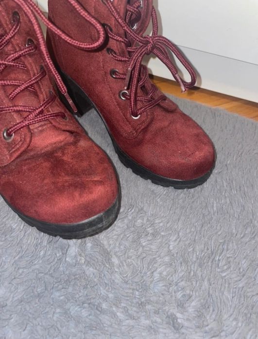 Bordowe buty rozmiar 38