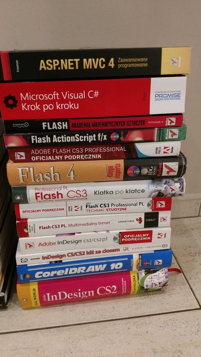 Książki programowanie, język c, JAVA, flash, PHP,Adobe InDesign,Python