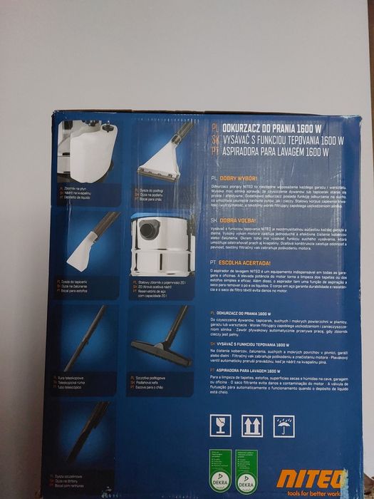 Nowy Odkurzacz wodny Niteo W srebrny/szary