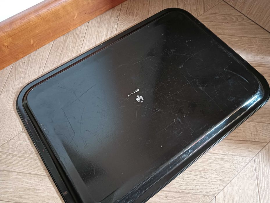 Taca metalowa malowana jarzębina piękna
