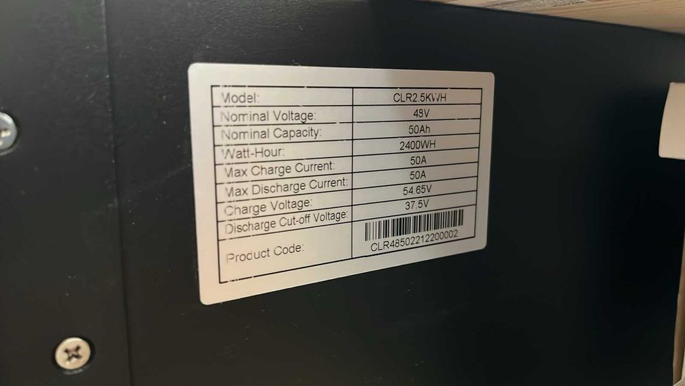 Акумулятор для ДБЖ LiFePO4 на 48В 50Ач MVG Energy літій залізо фосфат