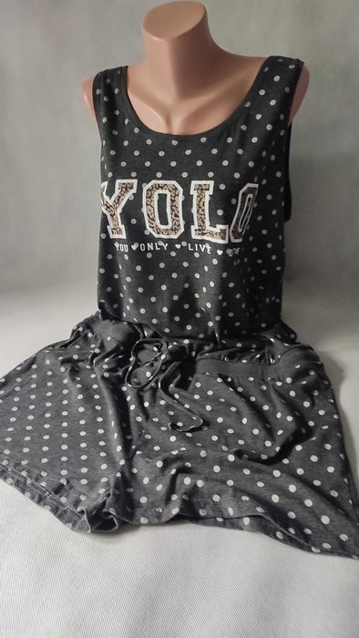 Kombinezon damski plus size z krótkimi spodenkami letni rozmiar 20/22