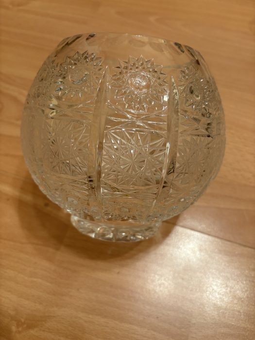 Kryształ kryształowa kula miseczka pojemnik misa PRL nieużywana