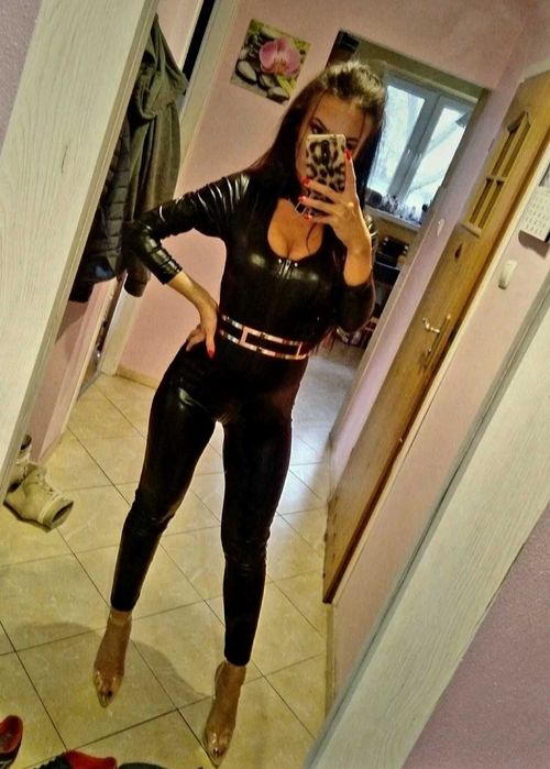 Kombinezon lateksowy winyl z suwakiem 38