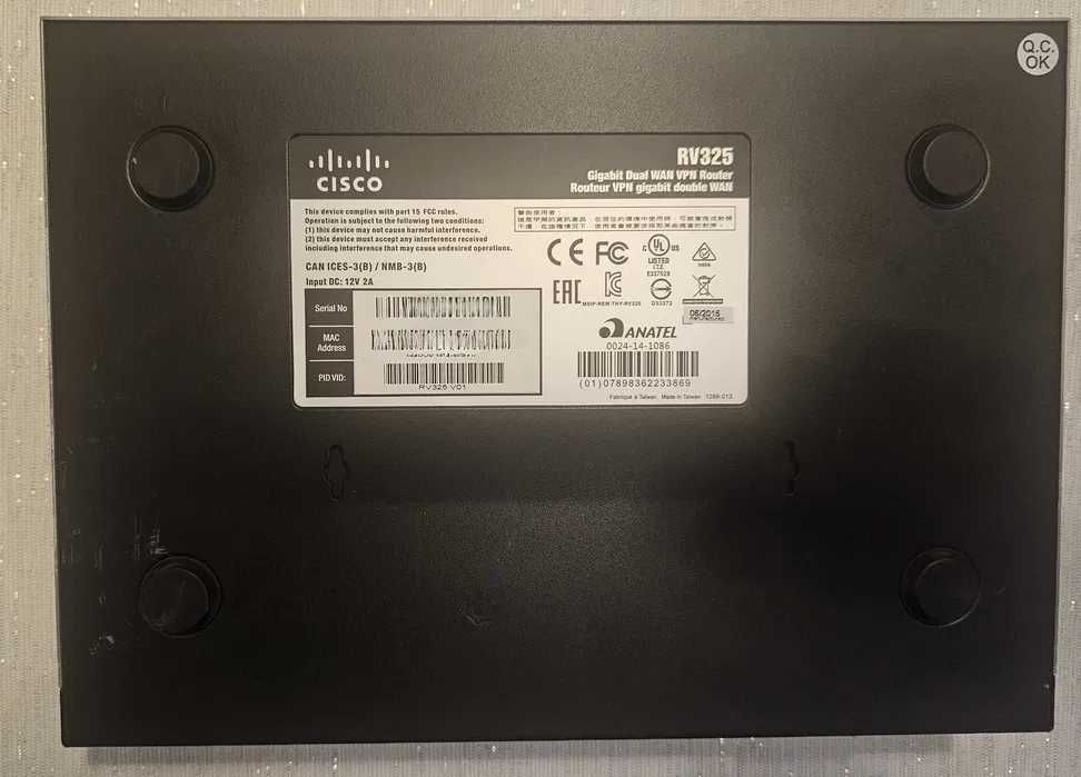 Cisco RV325 | Router | 14x RJ45 1000Mb/s, 2x WAN, 2x USB, VPN