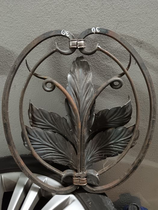 Rozeta ogrodzeniowa elementy kute