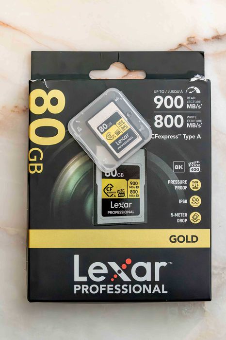 Cartão Lexar Professional CFexpress Tipo A Série GOLD 80Gb, 900Mb/s!