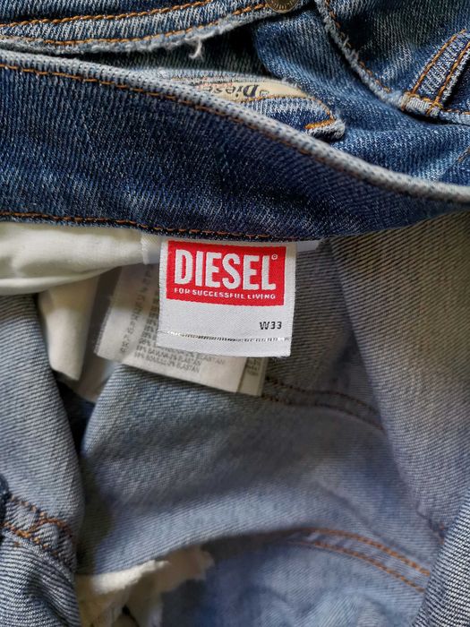 оригінальні джинси diesel завужені голубі чоловічі