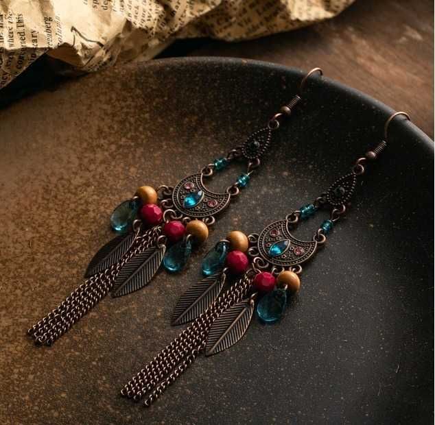 Kolczyki Boho łapacz snów