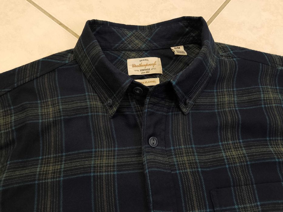 WEATHERPROOF USA - NOWA! z LOGO Koszula Męska Flanelowa rozmiar M