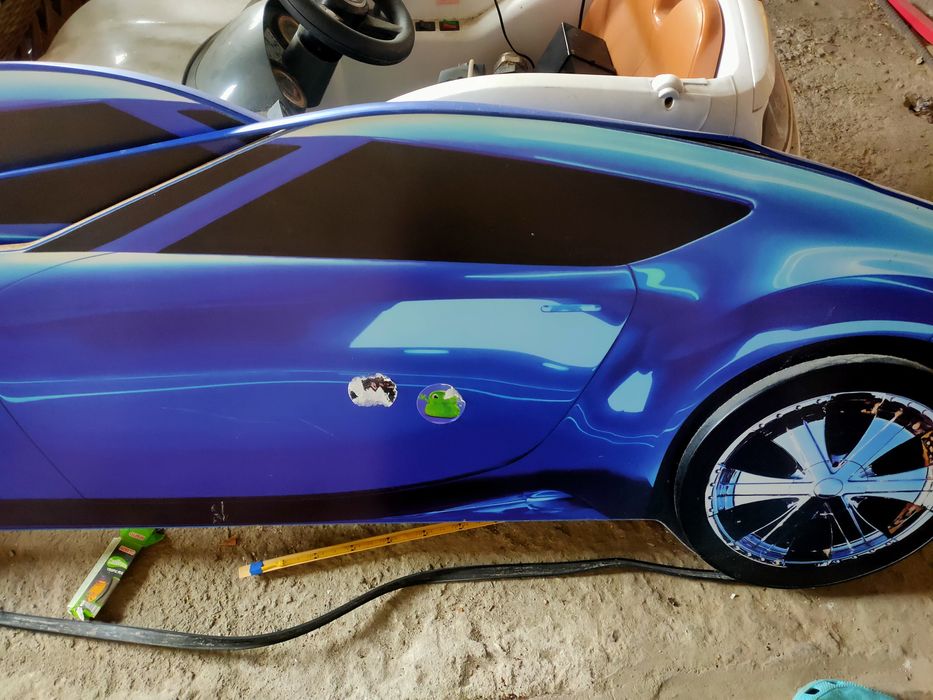 Детская кровать машина синяя