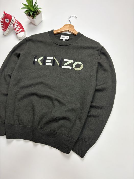 Свитер джемпер Kenzo Multicolour Logo Wool Jumper size S, M