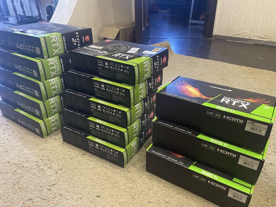 Продам коробки до відеокарт GeForce RTX 3060 TI, Ventus2x, MSI