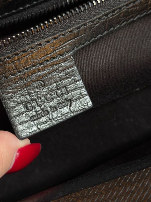 Сумка Gucci оригінал Monogram Canvas Wood Hande
