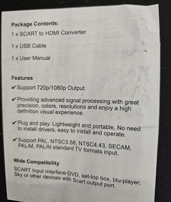 Konwerter SCART na HDMI