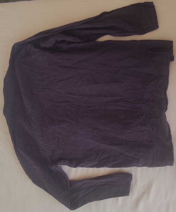 Męska fioletowa koszula na guziki