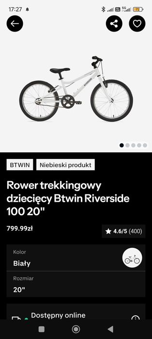 Rowerek dla dziecka Btwin Riverside 100 20"