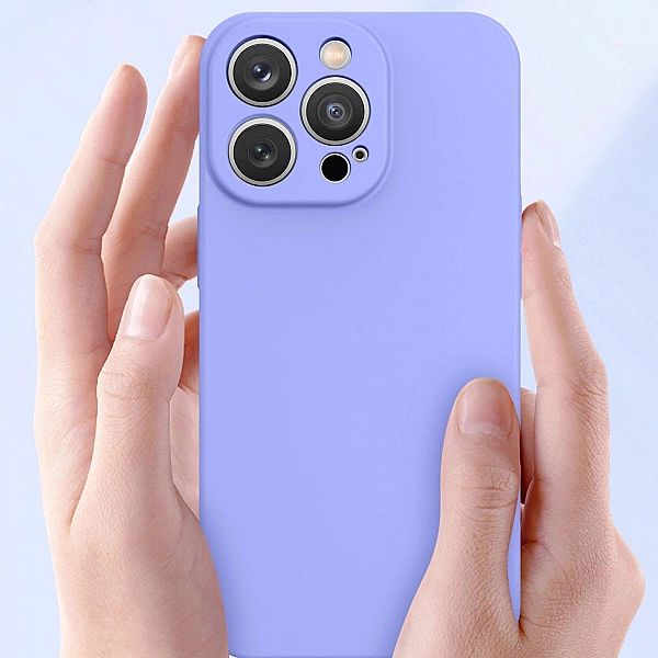 Silicone case etui iPhone 14 Plus silikonowy pokrowiec jasnoniebieskie