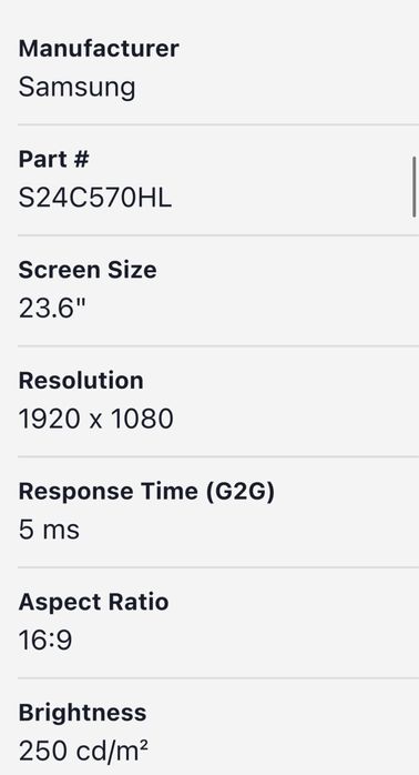 Monitor Samsung S24C570HL