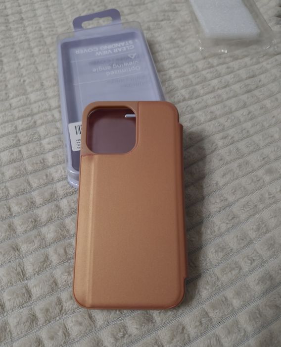 Etui z klapką do Apple iPhone 13 pro różowe złoto