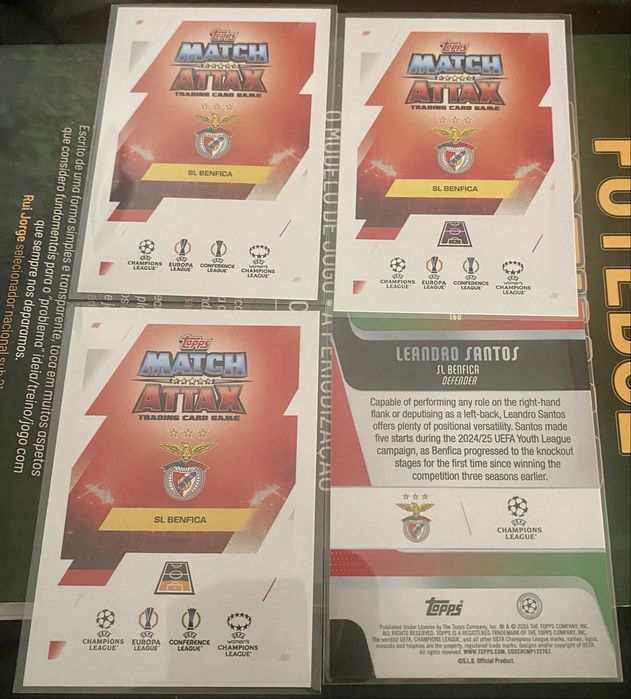 4x Cromos Benfica coleçǎo ,Mourinho,Antonio S.,Rios,Leandro