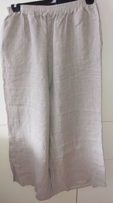 Włoski lniany garnitur  len oversize 46-48