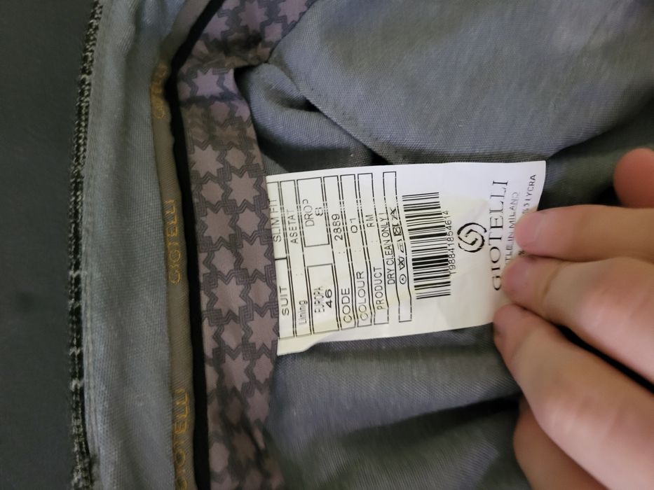 Костюм чоловічий сірий Giotelli slim fit (в клітинку/ кашка)
