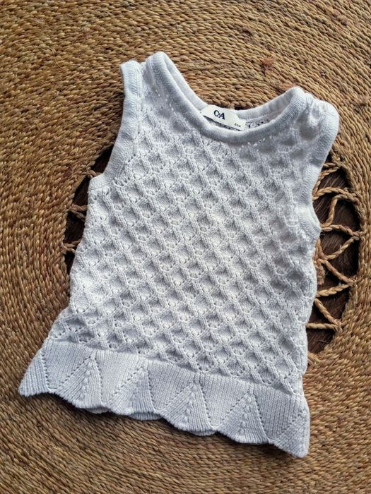 Sweterkowa bluzka sweterek kamizelka C&A 116