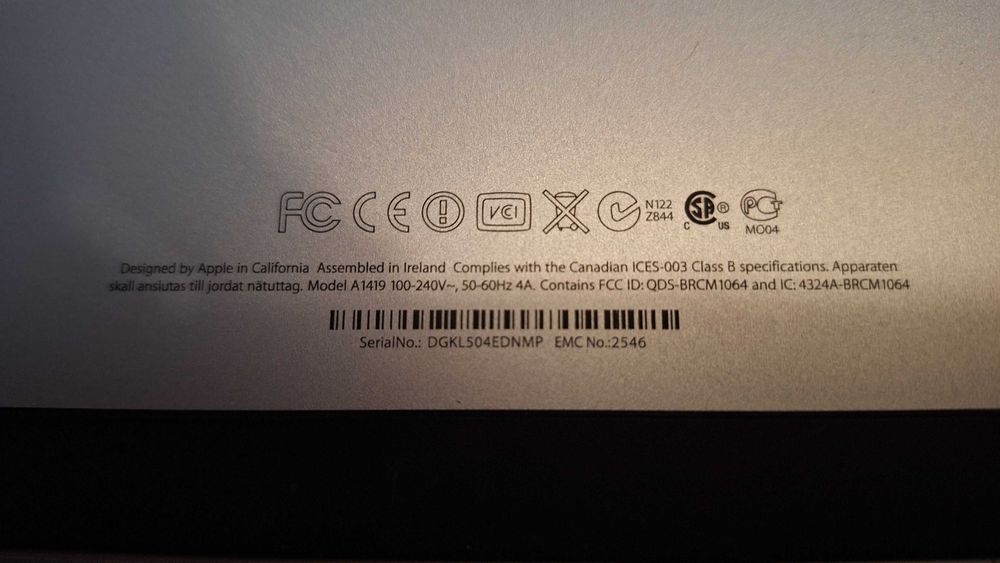 Apple iMac 27 cali, obudowa, dysk twardy HDD