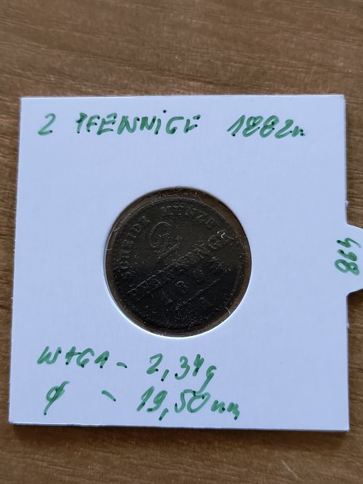 2 Pfeninge 1882 rok