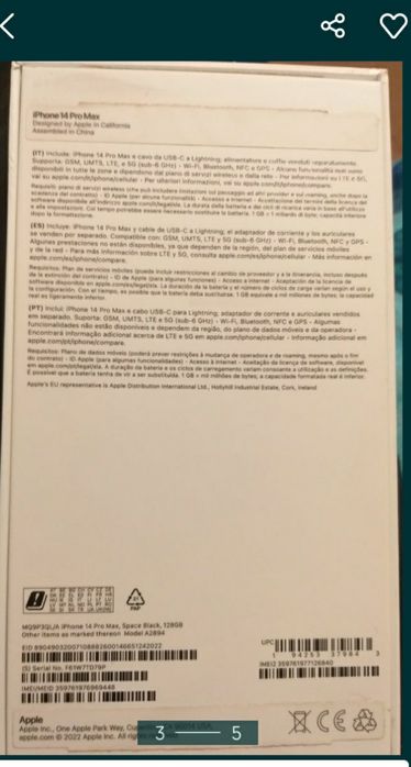 Caixa- iphone 14 pro e Apple TV 4k