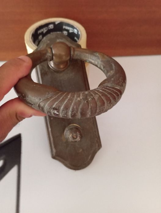 Puxador  Batente de porta em latão maciço